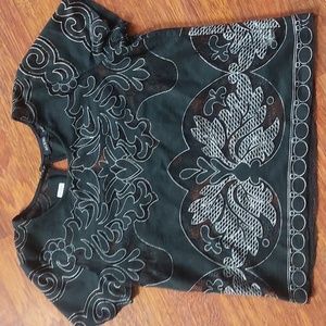 Sheer short sleeved top